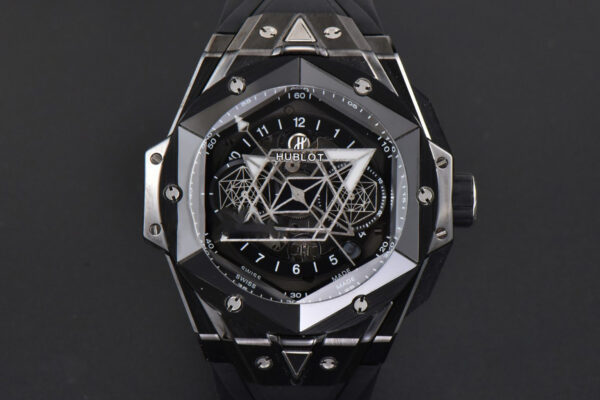 Big Bang Sang Bleu II 45mm ZF Black Ceramic Skeleton Dial Black Rubber Strap A1240