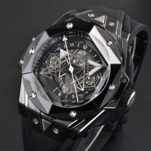 Big Bang Sang Bleu II 45mm ZF Black Ceramic Skeleton Dial Black Rubber Strap A1240 - Image 14