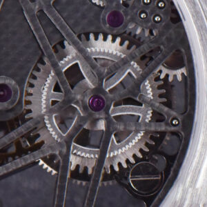 Excalibur Sports Tourbillon Titanium JBF 46MM Skeleton Dial Blue Crown White Rubber Strap - Image 14
