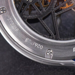 Excalibur Sports Tourbillon Titanium JBF 46MM Skeleton Dial Blue Crown White Rubber Strap - Image 15