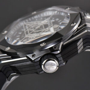 Big Bang Sang Bleu II 45mm ZF Black Ceramic Skeleton Dial Black Rubber Strap A1240 - Image 20