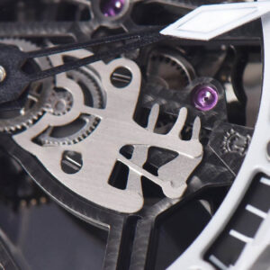 Excalibur Sports Tourbillon Titanium JBF 46MM Skeleton Dial Black Crown White Rubber Strap - Image 7