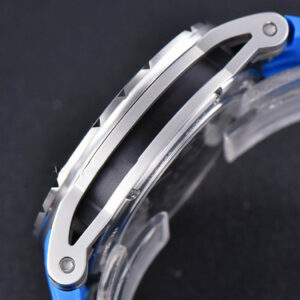 Excalibur Sports Tourbillon Titanium JBF 46MM Skeleton Dial Black Crown Blue Rubber Strap - Image 6