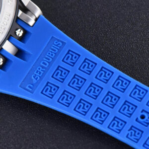 Excalibur Sports Tourbillon Titanium JBF 46MM Skeleton Dial Black Crown Blue Rubber Strap - Image 10
