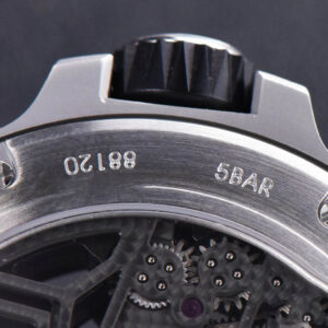Excalibur Sports Tourbillon Titanium JBF 46MM Skeleton Dial Black Crown Blue Rubber Strap - Image 13