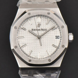 Royal Oak 15500 41mm ZF White Textured Dial SS Bracelet A4302 Super Clone
