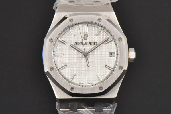 Royal Oak 15500 41mm ZF White Textured Dial SS Bracelet A4302 Super Clone