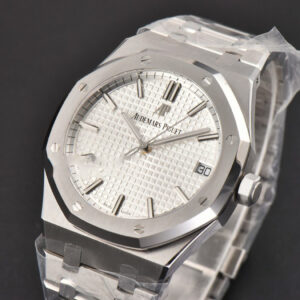 Royal Oak 15500 41mm ZF White Textured Dial SS Bracelet A4302 Super Clone - Image 2