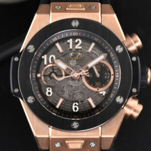 Big Bang Unico RG 45mm BBF Skeleton Dial Ceramic Bezel Black Rubber Strap A1280