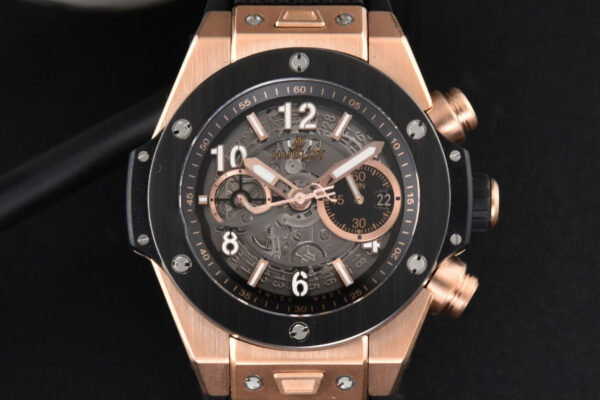Big Bang Unico RG 45mm BBF Skeleton Dial Ceramic Bezel Black Rubber Strap A1280