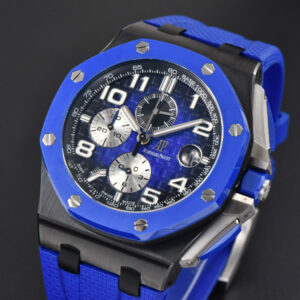 Royal Oak Offshore 26405 44mm RSF Ceramic Blue Dial Silver Subdial Blue Rubber Strap A3126 - Image 16