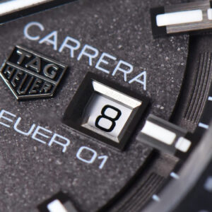 Calibre Heuer 01 Chrono XF 43MM PVD Gray Dial Black Rubber Strap A1887 - Image 5