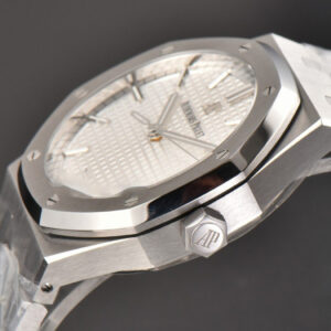 Royal Oak 15500 41mm ZF White Textured Dial SS Bracelet A4302 Super Clone - Image 4