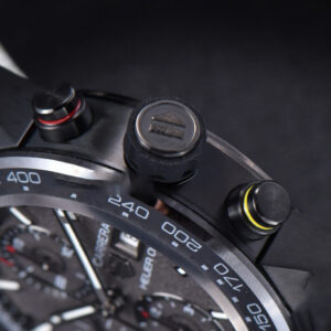 Calibre Heuer 01 Chrono XF 43MM PVD Gray Dial Black Rubber Strap A1887 - Image 9