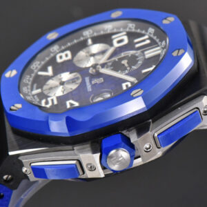Royal Oak Offshore 26405 44mm RSF Ceramic Blue Dial Silver Subdial Blue Rubber Strap A3126 - Image 22