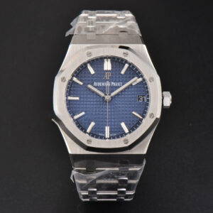 Royal Oak 15500 41mm ZF Blue Textured Dial SS Bracelet A4302 Super Clone - Image 3