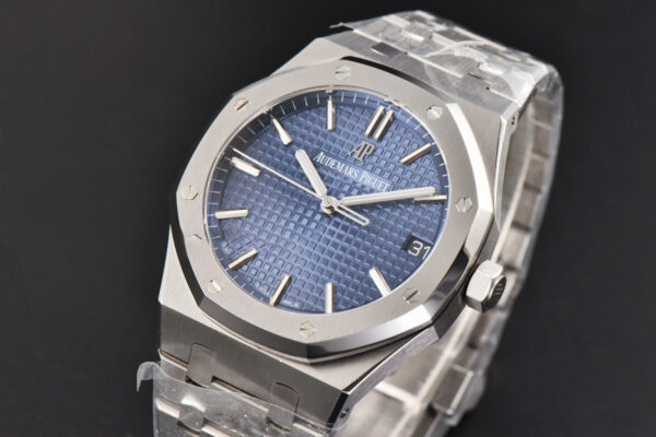 Royal Oak 15500 41mm ZF Blue Textured Dial SS Bracelet A4302 Super Clone