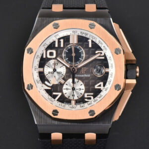 Royal Oak Offshore 26405 44mm RSF RG Gray Dial Silver Subdial Black Rubber Strap A3126
