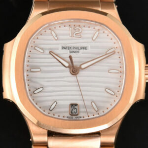 Nautilus 7118 Ladies 3KF 35MM RG White Dial RG Bracelet 324CS