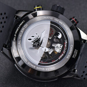 Calibre Heuer 01 Chrono XF 43MM PVD Gray Dial Black Rubber Strap A1887 - Image 16