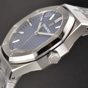 Royal Oak 15500 41mm ZF Blue Textured Dial SS Bracelet A4302 Super Clone - Image 5