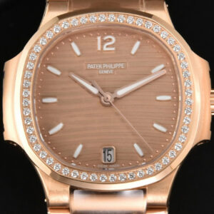 Nautilus 7118 Ladies 3KF 35MM RG Diamond RG Dial RG Bracelet 324CS