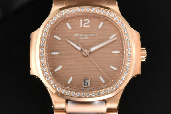 Nautilus 7118 Ladies 3KF 35MM RG Diamond RG Dial RG Bracelet 324CS