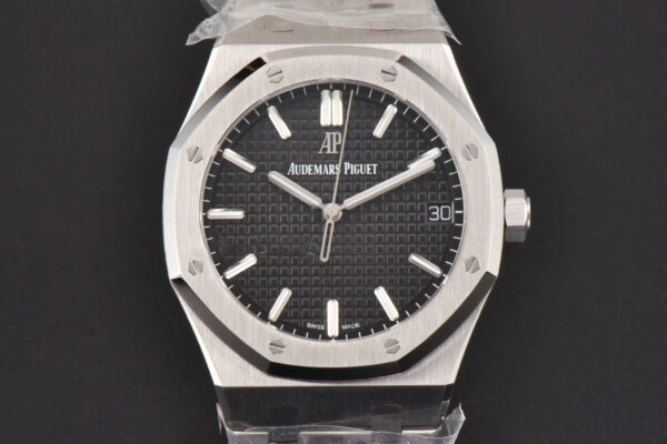 Royal Oak 15500 41mm ZF Black Textured Dial SS Bracelet A4302 Super Clone
