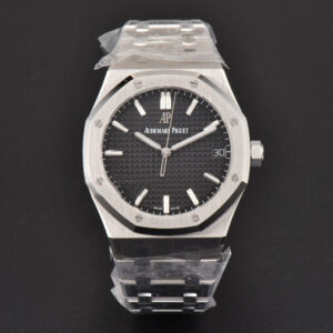 Royal Oak 15500 41mm ZF Black Textured Dial SS Bracelet A4302 Super Clone - Image 3