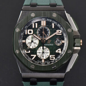 Royal Oak Offshore 26405 44mm RSF Green Dial Silver Subdial Green Rubber Strap A3126