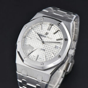 Royal Oak 37mm 15450 ZF White Textured Dial SS Bracelet SA3120 Super Clone - Image 4