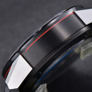 Calibre Heuer 01 Chrono XF 45MM PVD Skeleton Black Dial Red Hand Black Rubber Strap A1887 - Image 18