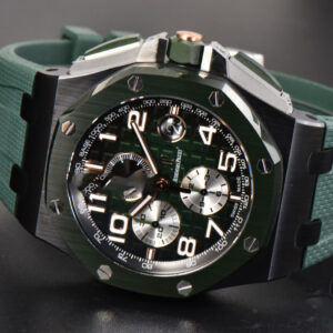 Royal Oak Offshore 26405 44mm RSF Green Dial Silver Subdial Green Rubber Strap A3126 - Image 4