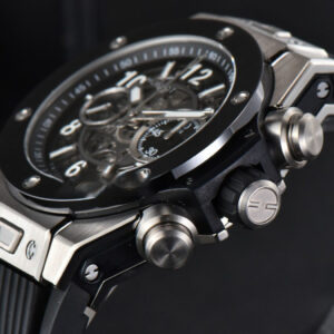 Big Bang Unico SS 45mm BBF Skeleton Dial Ceramic Bezel Black Rubber Strap A1280 - Image 25
