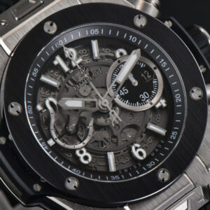 Big Bang Unico SS 45mm BBF Skeleton Dial Ceramic Bezel Black Rubber Strap A1280 - Image 26