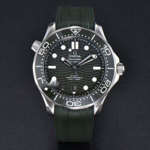 Seamaster Diver 300M 42mm ZF Green Ceramic Green Dial Green Rubber Strap A8800 - Image 8
