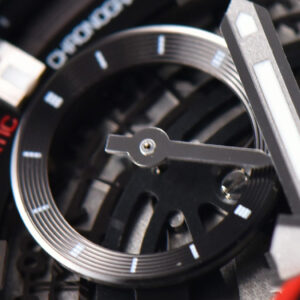 Calibre Heuer 01 Chrono XF 45MM Skeleton Dial Red Hand Red Rubber Strap A1887 - Image 8