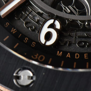 Big Bang Unico RG 45mm BBF Skeleton Dial Ceramic Bezel Black Rubber Strap A1280 - Image 5