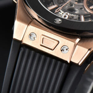 Big Bang Unico RG 45mm BBF Skeleton Dial Ceramic Bezel Black Rubber Strap A1280 - Image 6