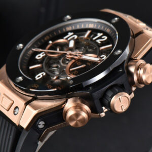 Big Bang Unico RG 45mm BBF Skeleton Dial Ceramic Bezel Black Rubber Strap A1280 - Image 7