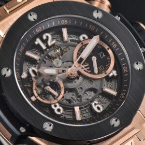 Big Bang Unico RG 45mm BBF Skeleton Dial Ceramic Bezel Black Rubber Strap A1280 - Image 8