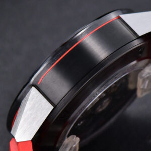 Calibre Heuer 01 Chrono XF 45MM Skeleton Dial Red Hand Red Rubber Strap A1887 - Image 13