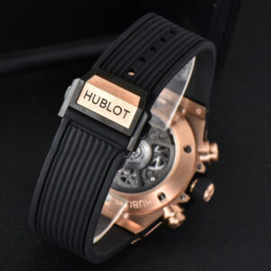 Big Bang Unico RG 45mm BBF Skeleton Dial Ceramic Bezel Black Rubber Strap A1280 - Image 12