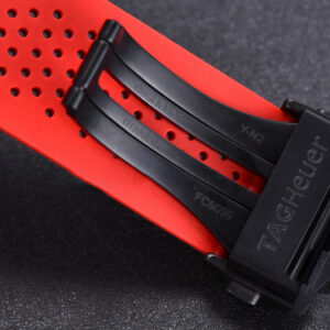 Calibre Heuer 01 Chrono XF 45MM Skeleton Dial Red Hand Red Rubber Strap A1887 - Image 19