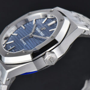 Royal Oak 37mm 15450 ZF Blue Textured Dial SS Bracelet SA3120 Super Clone - Image 4
