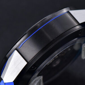 Calibre Heuer 01 Chrono XF 45MM PVD Skeleton Dial Blue Hand Blue Rubber Strap A1887 - Image 14