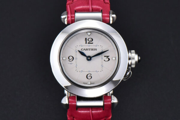Pasha Ladies AF 30MM White Dial Rose Red Leather Strap Jap Quartz