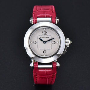 Pasha Ladies AF 30MM White Dial Rose Red Leather Strap Jap Quartz - Image 18