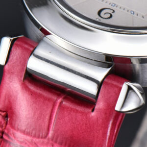 Pasha Ladies AF 30MM White Dial Rose Red Leather Strap Jap Quartz - Image 23