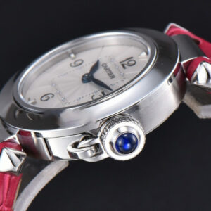 Pasha Ladies AF 30MM White Dial Rose Red Leather Strap Jap Quartz - Image 24